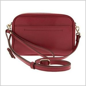 Banana Republic 100% Leather Red Crossbody Bag